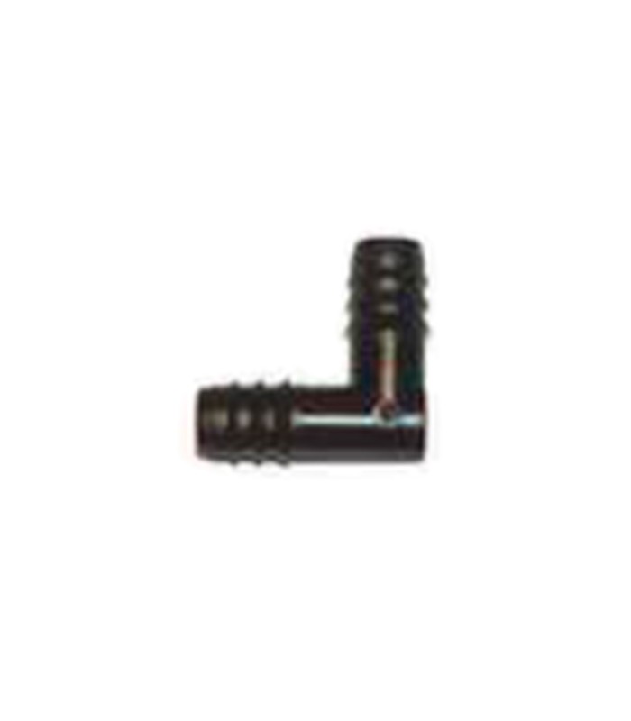 Accesorio de riego por goteo: codo dentado 12mm Accesorio de riego por goteo: codo dentado 12mm