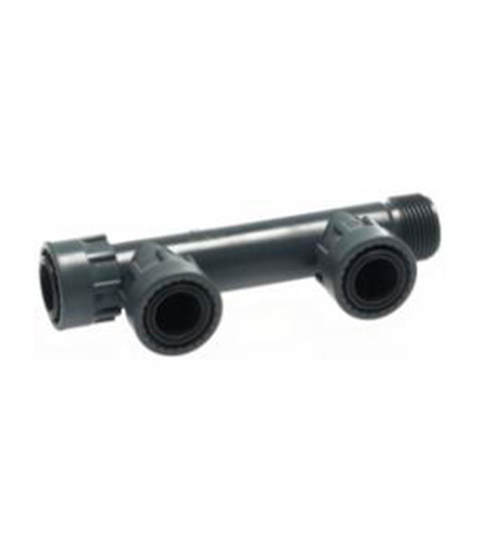 Colector PVC 1" 2 salidas. Colector PVC 1" 2 salidas.