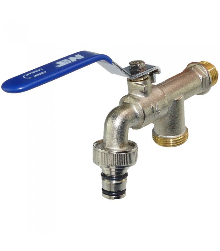 Grifo para manguera con dos salidas. Grifo para manguera con dos salidas.