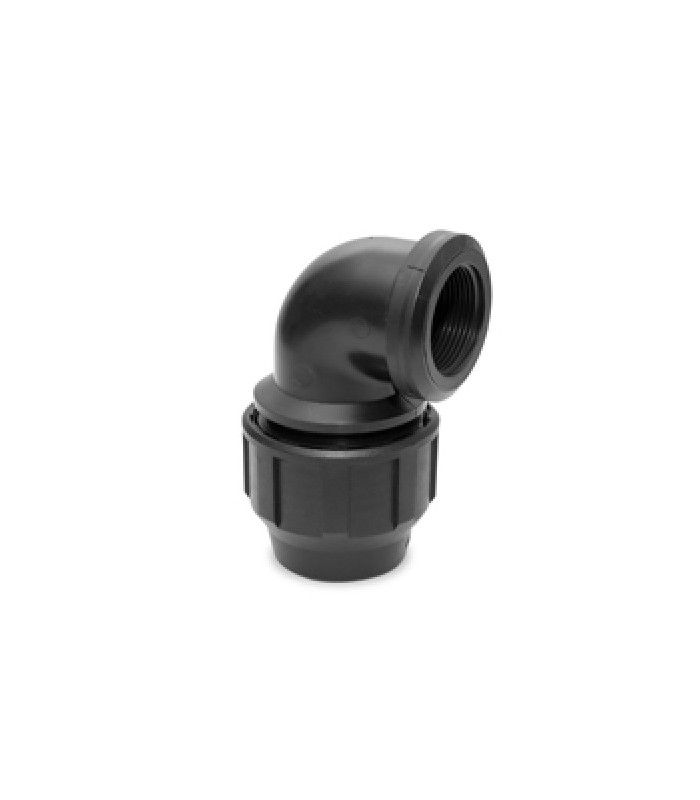 Codo rosca hembra para tuberías de polietileno. Codo rosca hembra para tuberías de polietileno.