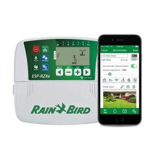 Programador de riego Rain Bird ESP-RZXe, 4 estaciones, interior, wifi.