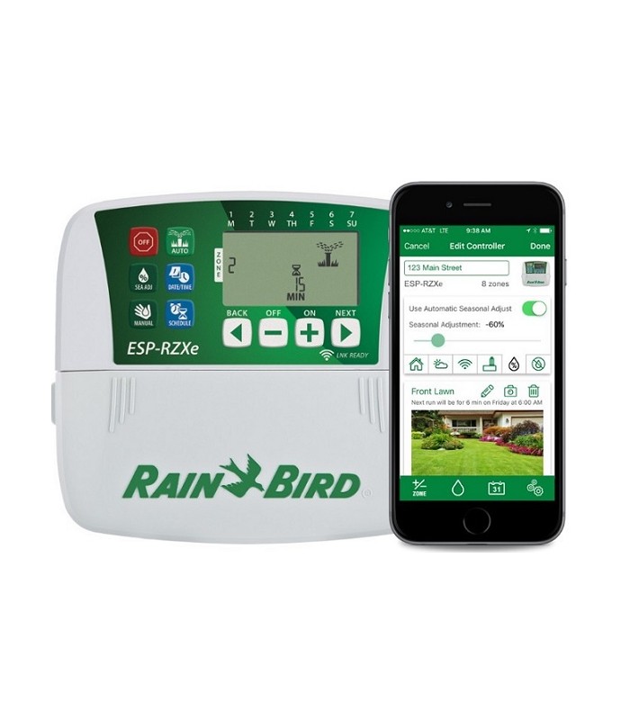 Programador de riego Rain Bird ESP-RZXe, 4 estaciones, interior, wifi. Programador de riego Rain Bird ESP-RZXe, 4 estaciones, interior, wifi.